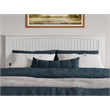 Pemberly Row King Wood Low Profile Platform Bed with Matching Footboard in White
