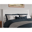 Pemberly Row King Wood Low Profile Platform Bed with Matching Footboard in White