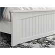 Pemberly Row King Wood Low Profile Platform Bed with Matching Footboard in White