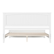 Pemberly Row King Wood Low Profile Platform Bed with Matching Footboard in White