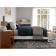 Pemberly Row King Wood Low Profile Platform Bed with Matching Footboard in White