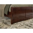 Pemberly Row Valencia Twin XL Low Profile Wood Platform Bed in Walnut