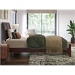 Pemberly Row Valencia Twin XL Low Profile Wood Platform Bed in Walnut