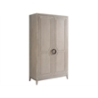 Pemberly Row Contemporary Two Door Wardrobe in Gray Oak Wood
