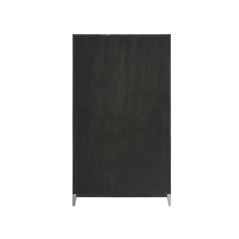 Pemberly Row Contemporary Two Door Wardrobe in Gray Oak Wood