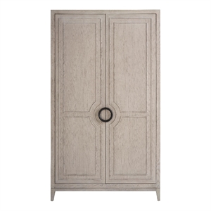 Pemberly Row Contemporary Two Door Wardrobe in Gray Oak Wood