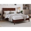 Pemberly Row Modern Full Wood Low Profile Platform Bed in Walnut