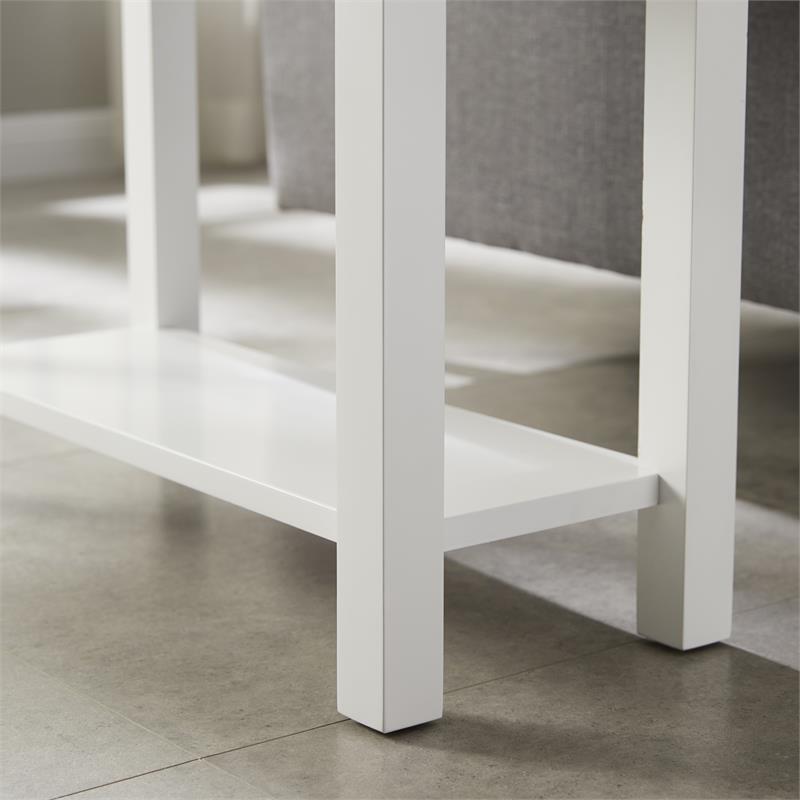 Pemberly Row Contemporary Wood Locking Drawer Side Table in Medium Oak