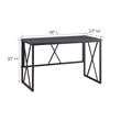 Pemberly Row Collapsible X Desk - Gray Herringbone/Matte Black