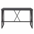 Pemberly Row Collapsible X Desk - Gray Herringbone/Matte Black