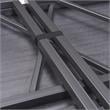 Pemberly Row Collapsible X Desk - Gray Herringbone/Matte Black