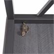 Pemberly Row Collapsible X Desk - Gray Herringbone/Matte Black
