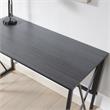 Pemberly Row Collapsible X Desk - Gray Herringbone/Matte Black