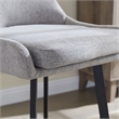 Pemberly Row Stainless Steel Base Counter Stool Set of 2 in Gray/Black