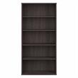 Pemberly Row Tall 5 Shelf Bookcase in Storm Gray - Engineered Wood