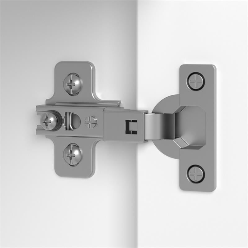 Pemberly Row Low Storage Cabinet with Doors in White - Engineered Wood