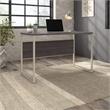 Pemberly Row 48W x 24D Computer Table Desk in Storm Gray - Engineered Wood