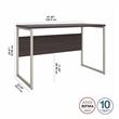 Pemberly Row 48W x 24D Computer Table Desk in Storm Gray - Engineered Wood