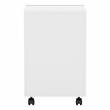 Pemberly Row 3 Drawer Mobile File Cabinet in Pure White & Gray - Engineered Wood