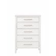 Pemberly Row Modern Transitional Solid Wood Chest in White Finish