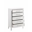 Pemberly Row Modern Transitional Solid Wood Chest in White Finish