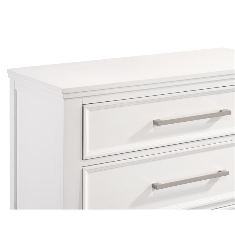 Pemberly Row Modern Transitional Solid Wood Chest in White Finish