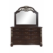 Pemberly Row Contemporary Solid Wood Dresser in Madeira Brown