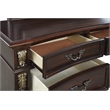 Pemberly Row Contemporary Solid Wood Dresser in Madeira Brown