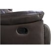 Pemberly Row Modern Contemporary Leather Glider Recliner in Brown