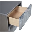 Pemberly Row Modern Contemporary Wood 2-Drawer Nightstand in Gray