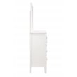 Pemberly Row Modern Contemporary Wood Dresser with Mirror in White