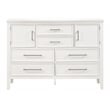 Pemberly Row Modern Contemporary Wood Dresser with Mirror in White