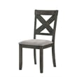 Pemberly Row Solid Wood Side Chair in Rustic Brown (Set of 2)