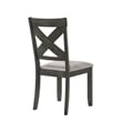 Pemberly Row Solid Wood Side Chair in Rustic Brown (Set of 2)