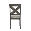 Pemberly Row Solid Wood Side Chair in Rustic Brown (Set of 2)