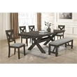 Pemberly Row Solid Wood Side Chair in Rustic Brown (Set of 2)