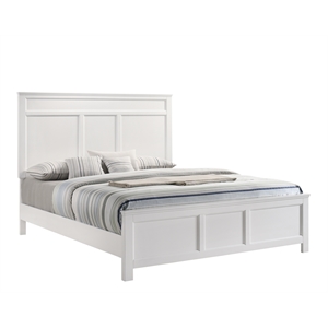 Pemberly Row Contemporary 5-Piece Wood Queen Bedroom Set in White