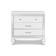 Pemberly Row Contemporary Solid Wood 3-Drawer Nightstand in White
