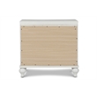 Pemberly Row Contemporary Solid Wood 3-Drawer Nightstand in White