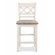 Pemberly Row 5-Piece Solid Wood Counter Dining Set in Brown/White