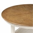 Pemberly Row 5-Piece Solid Wood Counter Dining Set in Brown/White