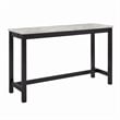 Pemberly Row Contemporary 4-Piece Faux Marble & Wood Bar Set in Gray