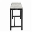 Pemberly Row Contemporary 4-Piece Faux Marble & Wood Bar Set in Gray