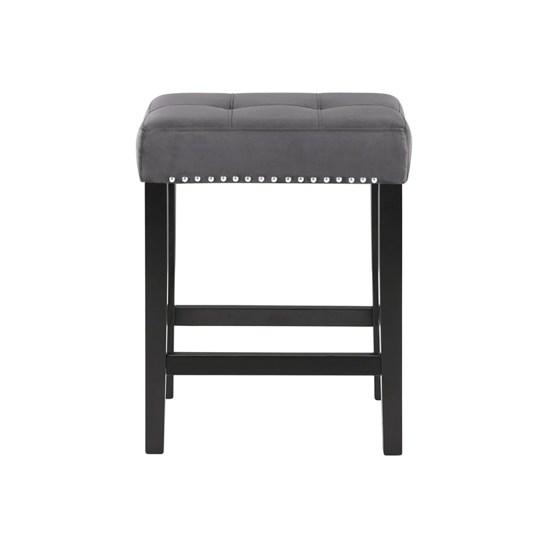 Pemberly Row Contemporary 4-Piece Faux Marble & Wood Bar Set in Gray