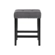 Pemberly Row Contemporary 4-Piece Faux Marble & Wood Bar Set in Gray