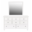 Pemberly Row Contemporary 8-Drawer Wood Dresser with Mirror in White