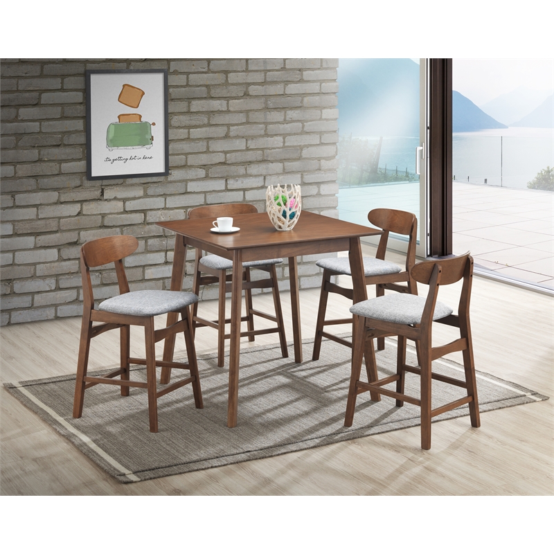 Pemberly Row Contemporary Dining Chair with Cushion- Set of 2- Orange