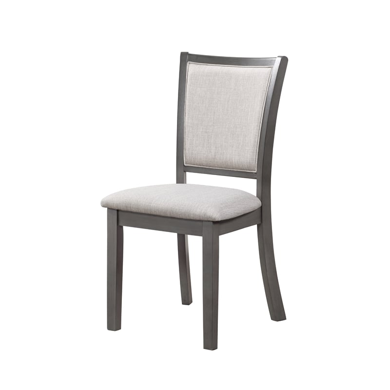 Pemberly Row Contemporary 5-Piece Contemporary Wood Dining Set in Gray