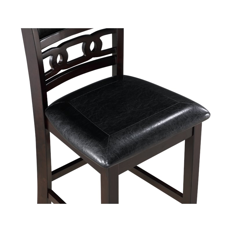 Pemberly Row Contemporary 5-Piece Transitional Wood Counter Set in Ebony