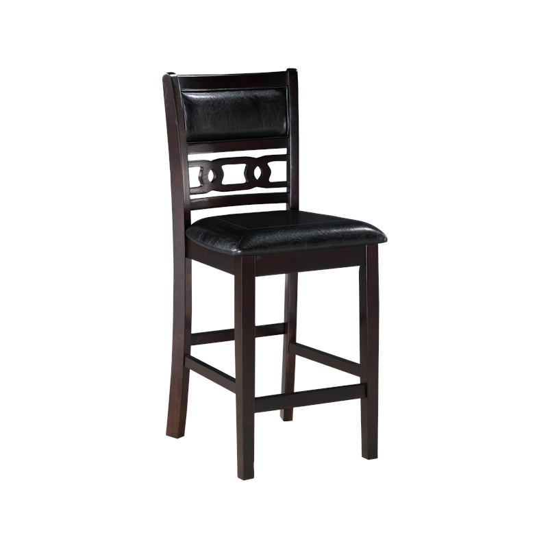Pemberly Row Contemporary 5-Piece Transitional Wood Counter Set in Ebony